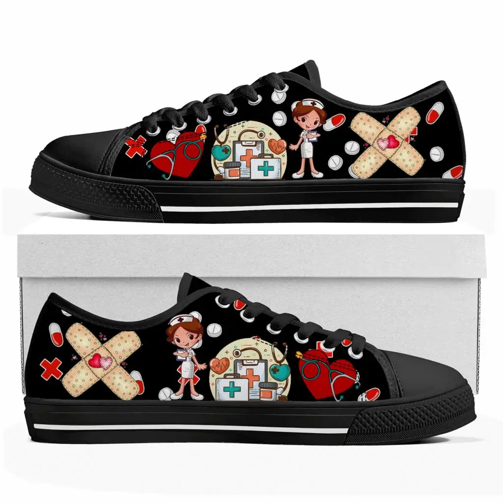 Women'S Shoes Nursing - Cute Cartoon Nurse Doctor Medical Low