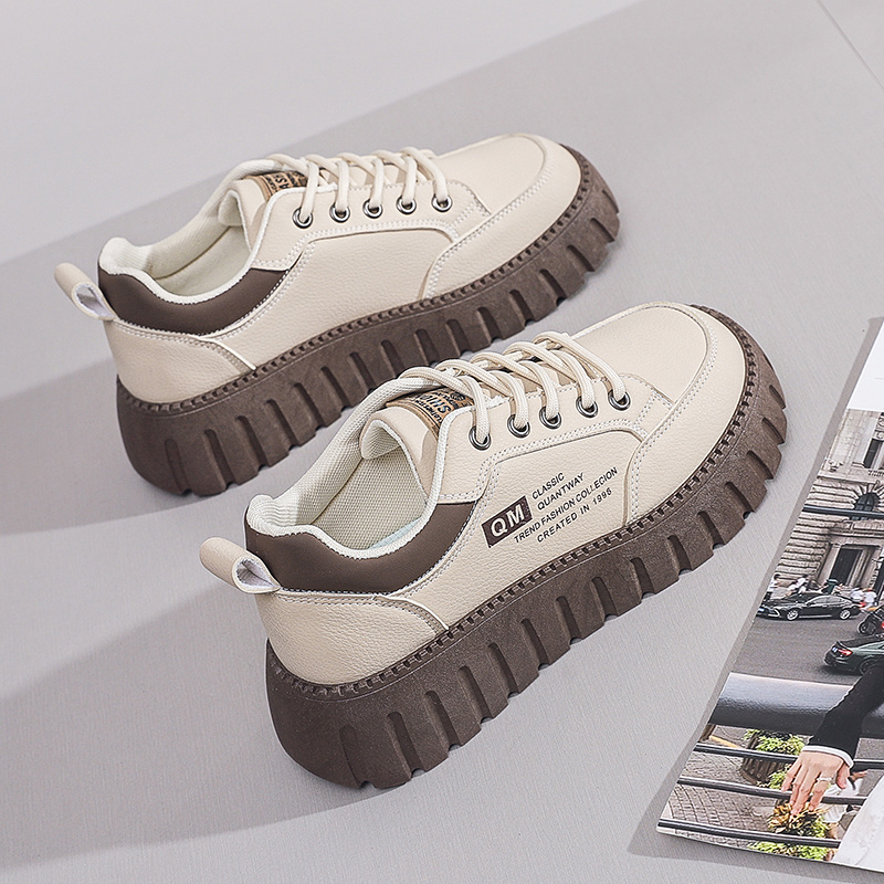 Women'S Shoes To Buy - Natural Leather Demi-season Women's Brand Sneakers
