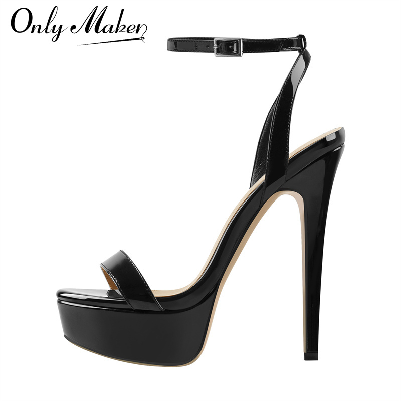 Ankle Strap Heels - Onlymaker Nữ Hở Mũi Đế Dày