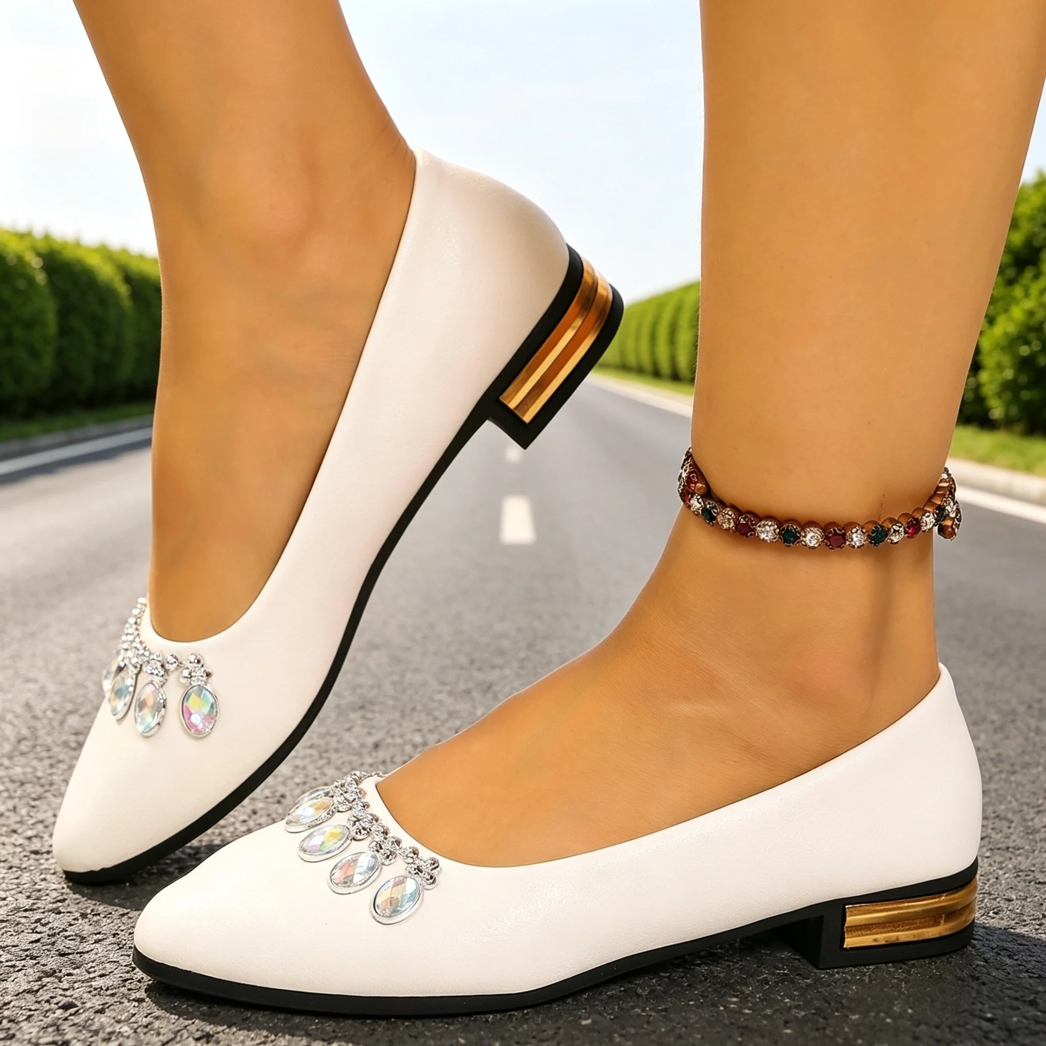 Women'S Shoes Com - Women Flats Pointed Toe Ballet Shoes