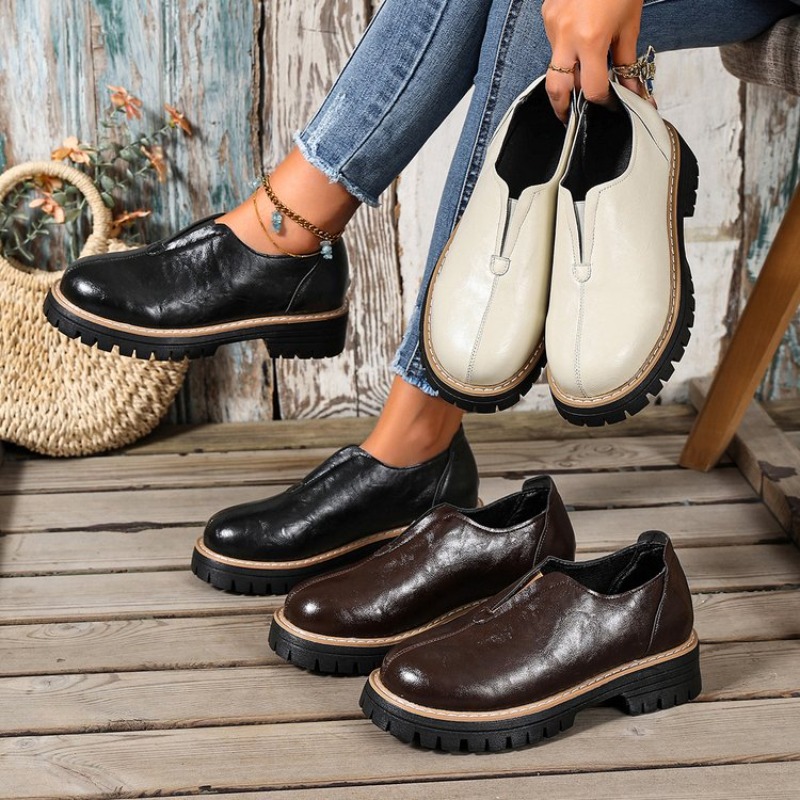 Women Shoes Loafers - Retro British Style Women's Shoes Spring