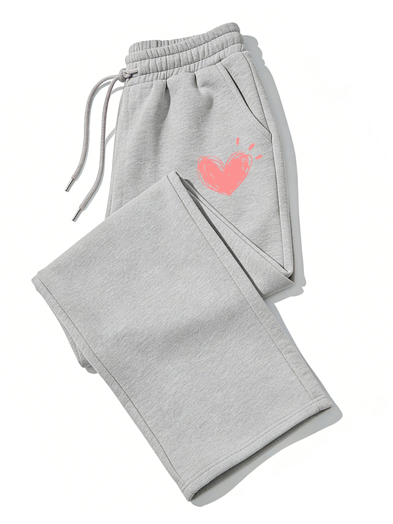 Women Shoes Joggers - Women Cute Heart Printed Sweatpants Autumn