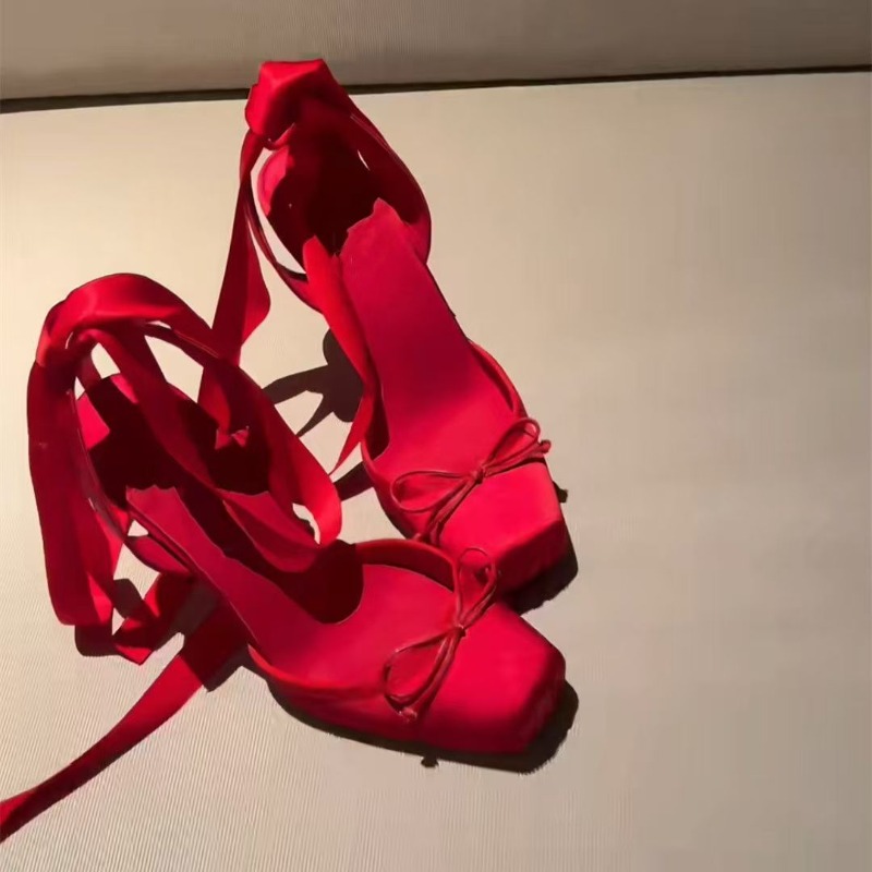 Red High-heeled Shoes, Women's - đánh giá và giá Ankle Strap Heels