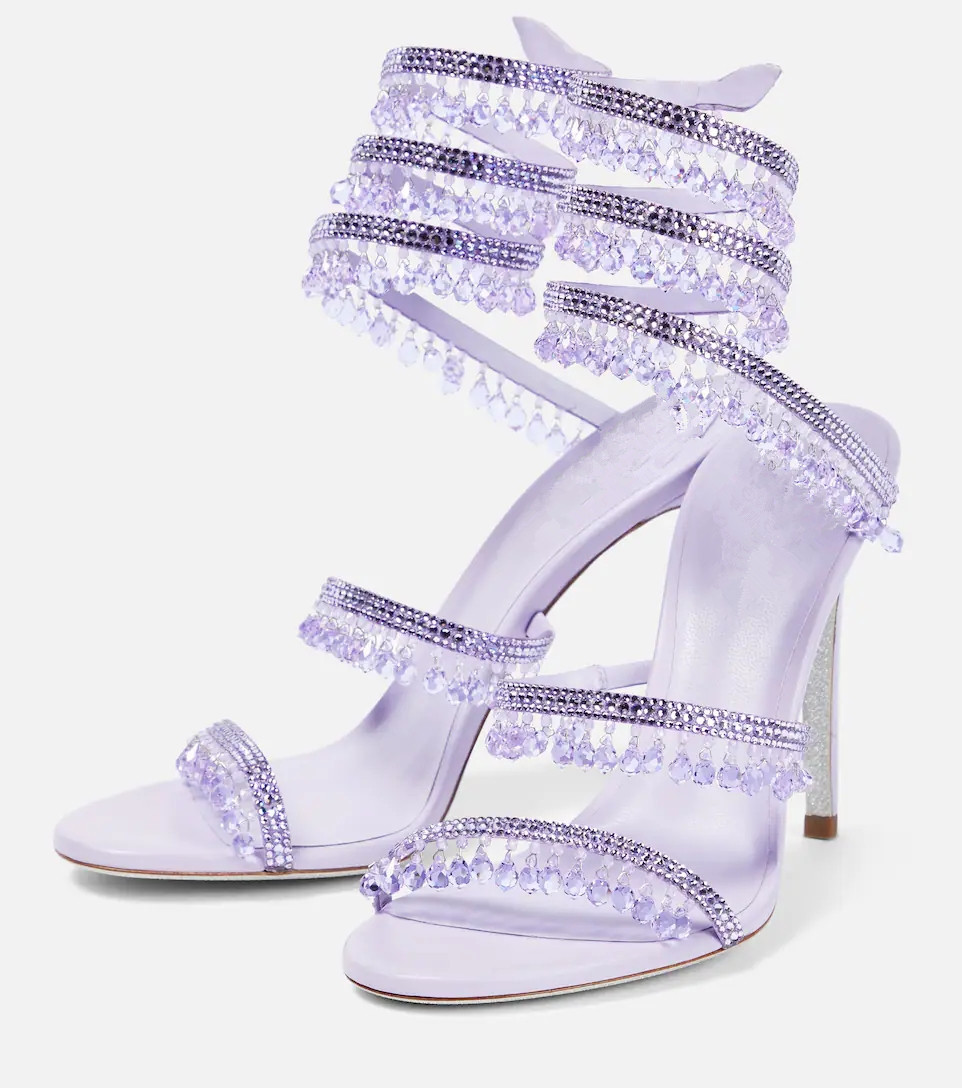 Sexy Green Crystal Fringe Stil - đánh giá và giá Ankle Strap Heels