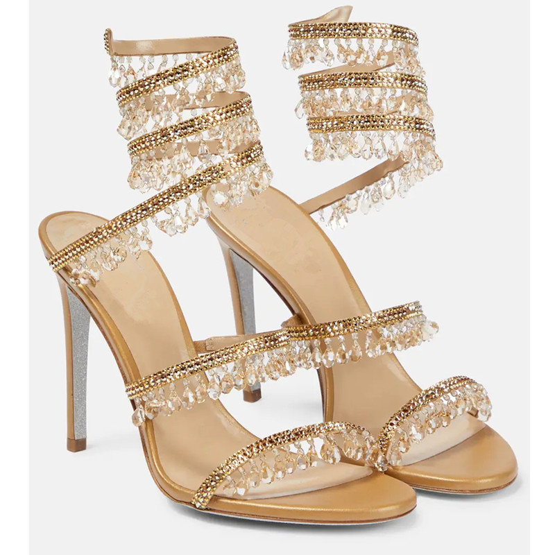 Sexy Green Crystal Fringe Stil - đánh giá và giá Ankle Strap Heels