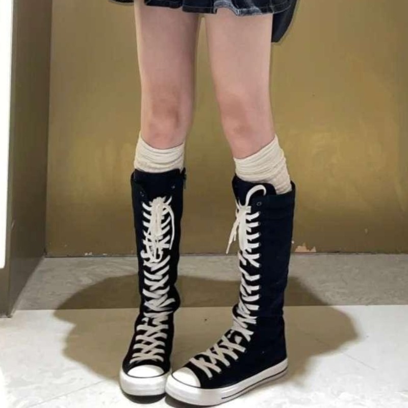 2025 New High Top Canvas Shoes - đánh giá và giá Knee High Boots Women