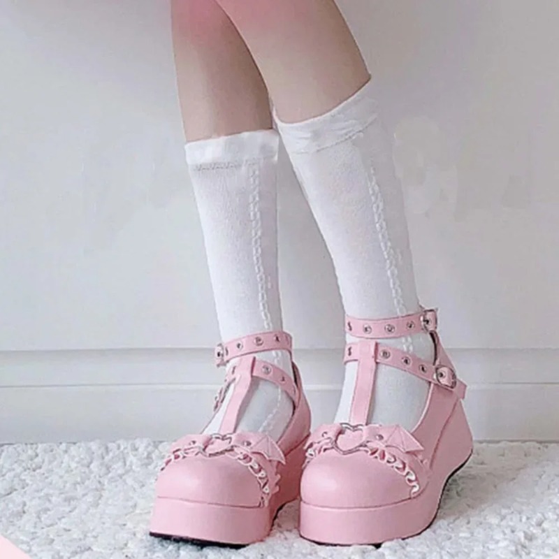 New Sweet Heart Buckle Wedges  - đánh giá và giá Women'S Shoes Popular