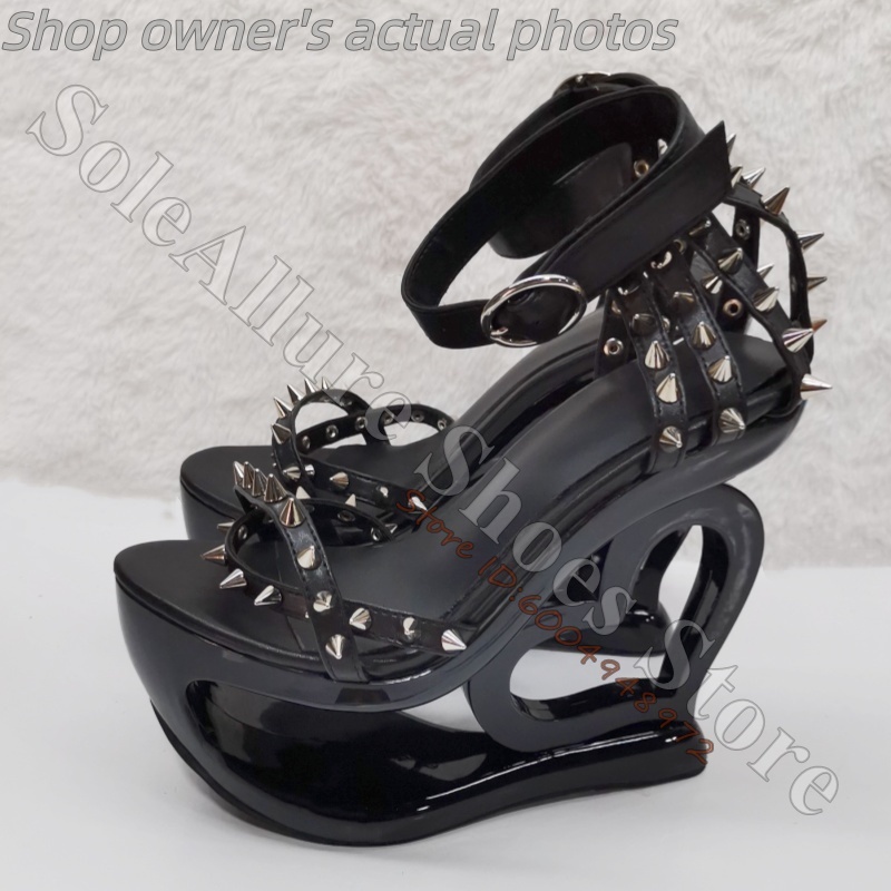 Hot Pink Spike Stud Caged Hear - đánh giá và giá Ankle Strap Heels