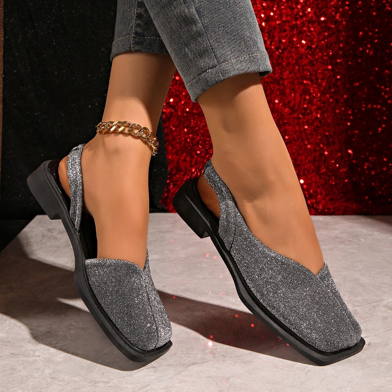 Elegant Glitter Slingback Flat - đánh giá và giá Women Shoes Loafers
