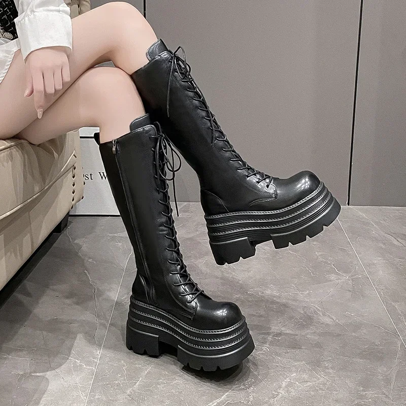 10CM New Women's Roman Long Bo - đánh giá và giá Knee High Boots Women