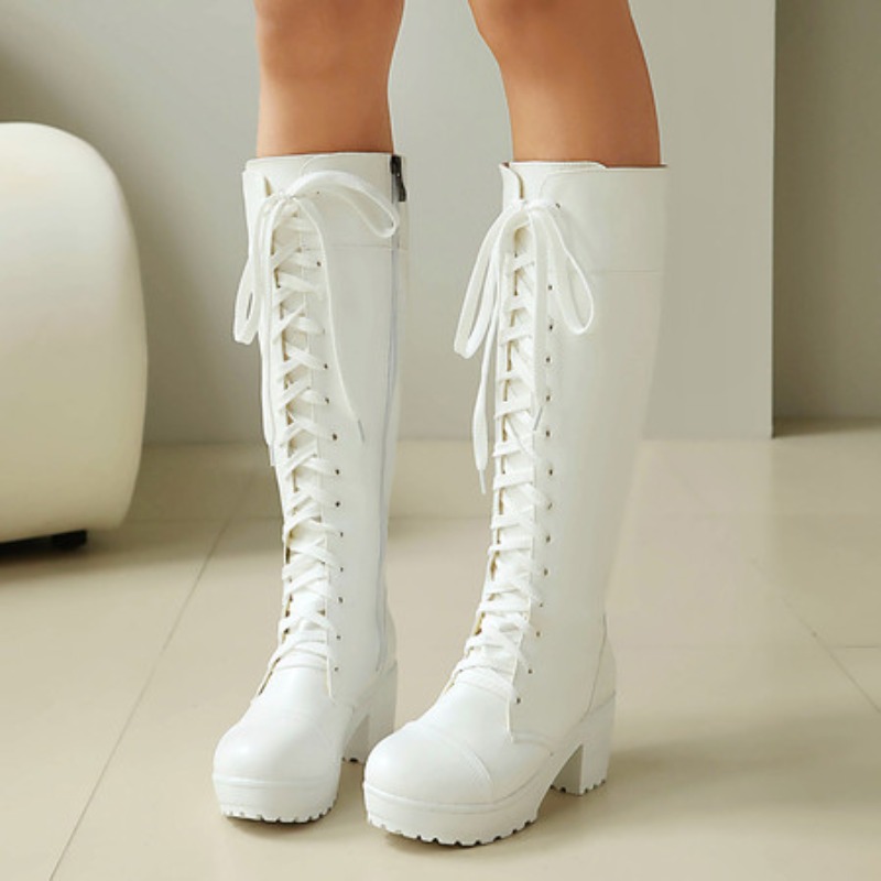 Womens Knee High Lace Up Comba - đánh giá và giá Knee High Boots Women